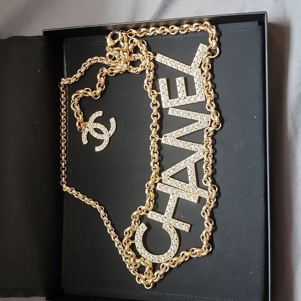 CHANEL Crystal City of Lights Chain Belt